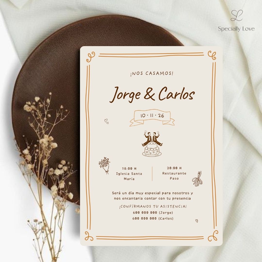 Printable Wedding Invitations kraft